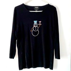 🎅🏻 Sequin Snowman with Martini by Designers Original Studios JOY